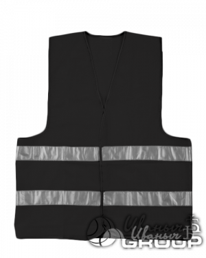 Сигнальный жилет для водителя черный