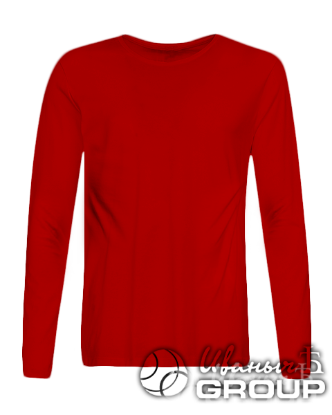 Красная футболка с длинным рукавом мужская