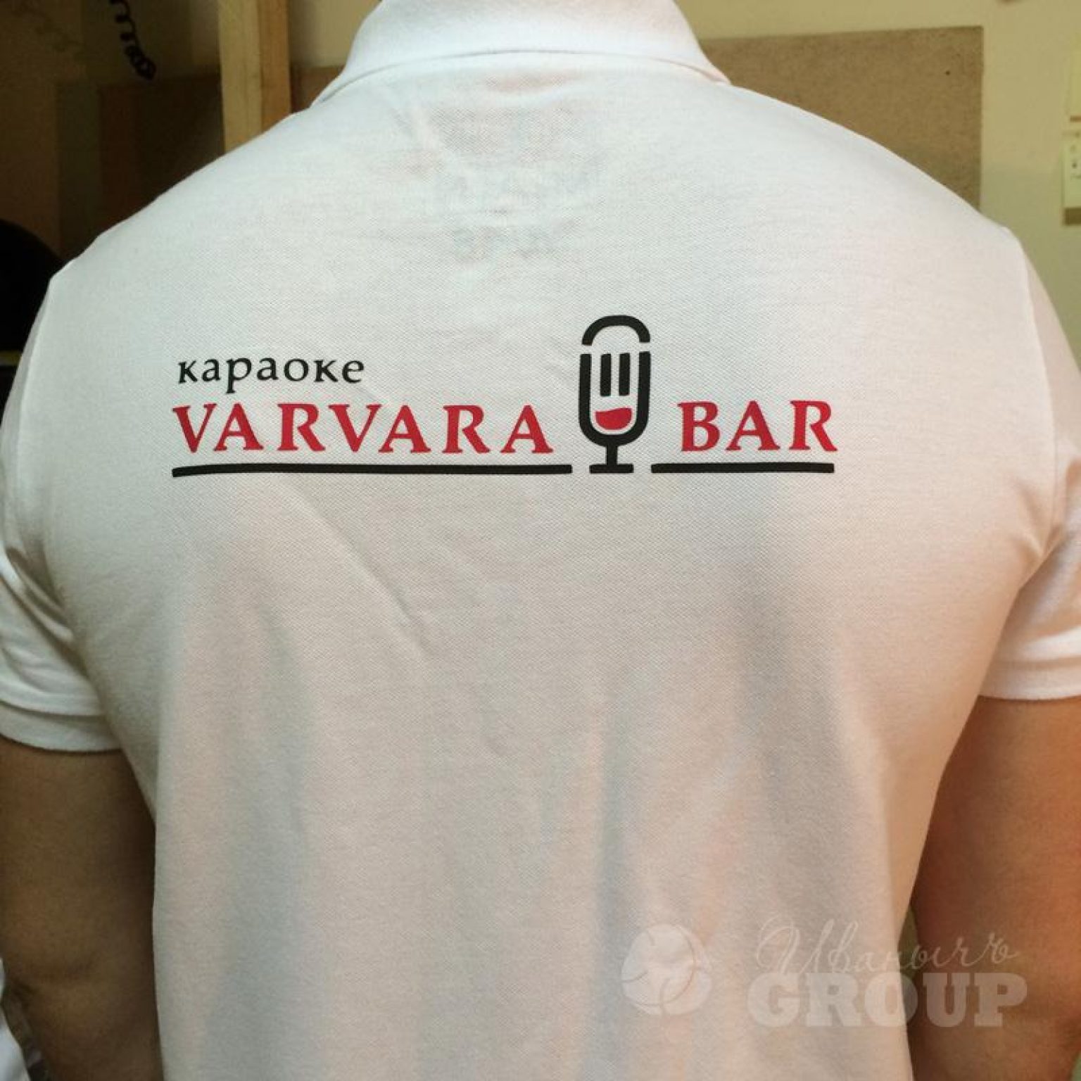 печать логотипа на поло