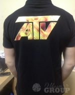 печать логотипа на поло