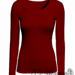 Бордовый лонгслив женский