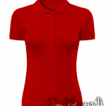 Красное поло женское