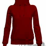 Бордовое худи женское