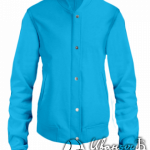 Голубой бомбер женский