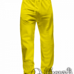 Желтые штаны прямого кроя