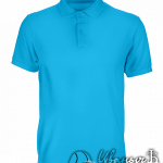 Голубое поло на заказ