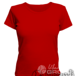 Красная женская футболка