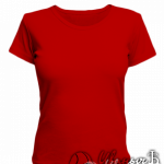 Красная женская футболка