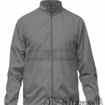 Серая ветровка с капюшоном