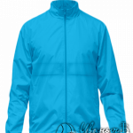 Голубая ветровка с капюшоном