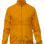 Оранжевая ветровка с капюшоном