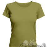Оливковая женская футболка