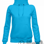 Голубое худи женское