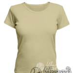 Бежевая женская футболка для беременных