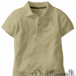Бежевое поло детское