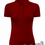 Бордовое поло женское