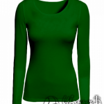 Темно-зеленый лонгслив женский