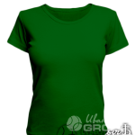 Темно-зеленая женская футболка