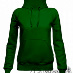 Темно-зеленое худи женское