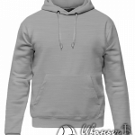 Серый-меланж худи стандарт
