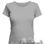 Серо-меланжевая женская футболка