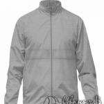 Серый-меланж ветровка на кнопках