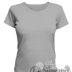 Серо-меланжевая женская футболка для беременных