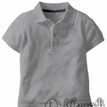Серый-меланж поло детское