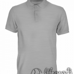 Серый-меланж поло премиум