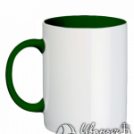 Темно-зеленая кружка под нанесение