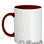 Темно-красная кружка под нанесение