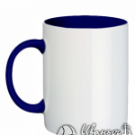 Темно-синяя кружка под нанесение