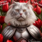 С первым днём весны и Днём кошек!