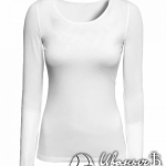 Белая футболка с длинным рукавом женская