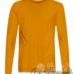 Оранжевая футболка с длинным рукавом мужская