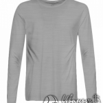 Серый-меланж футболка с длинным рукавом мужская
