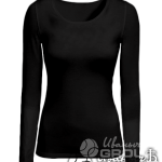 Черная футболка с длинным рукавом женская