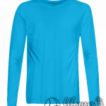 Голубая футболка с длинным рукавом мужская