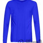 Синяя футболка с длинным рукавом мужская