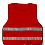 Сигнальная накидка красная