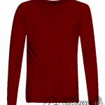 Бордовая футболка с длинным рукавом мужская
