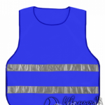 Сигнальная накидка синяя