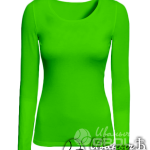 Зеленая футболка с длинным рукавом женская
