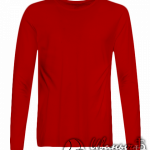 Красная футболка с длинным рукавом мужская