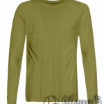 Оливковая футболка с длинным рукавом мужская