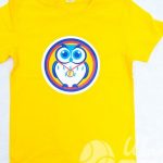 Перенос изображения с совушкой на детские футболки