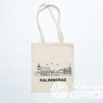 Нанесение рисунка и надписи «KALININGRAD» на сумки