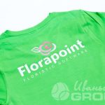 Перенос надписи «Floralpoint» на женские футболки