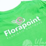 Перенос надписи «Floralpoint» на женские футболки