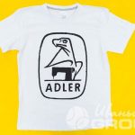 Печать логотипа «ADLER» на футболки